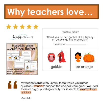 Would You Rather? Thanksgiving Questions + Journal Prompts