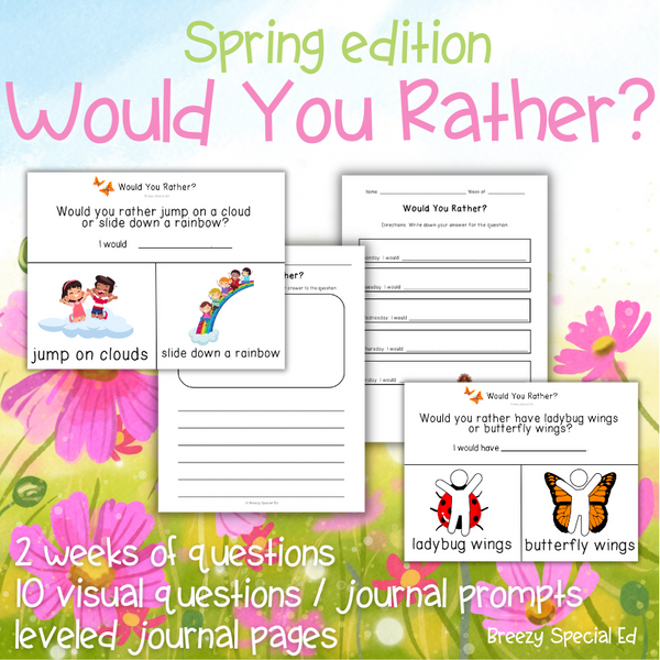 Would You Rather? Spring Questions + Journal Prompts