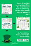 St. Patrick's Day Life Skill Money Math + Budget Worksheets for Special Education