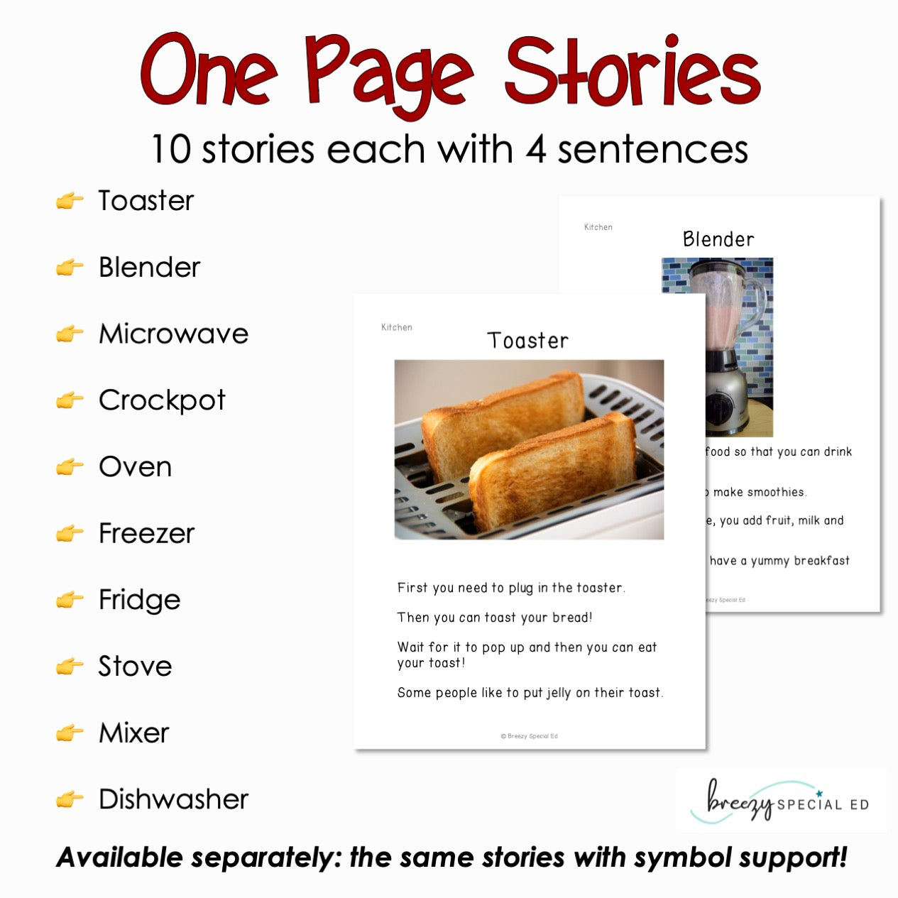 Kitchen - Easy Reading Comprehension for Special Education