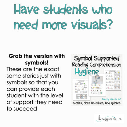 Hygiene - Easy Reading Comprehension for Special Education