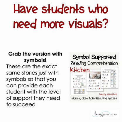 Kitchen - Easy Reading Comprehension for Special Education