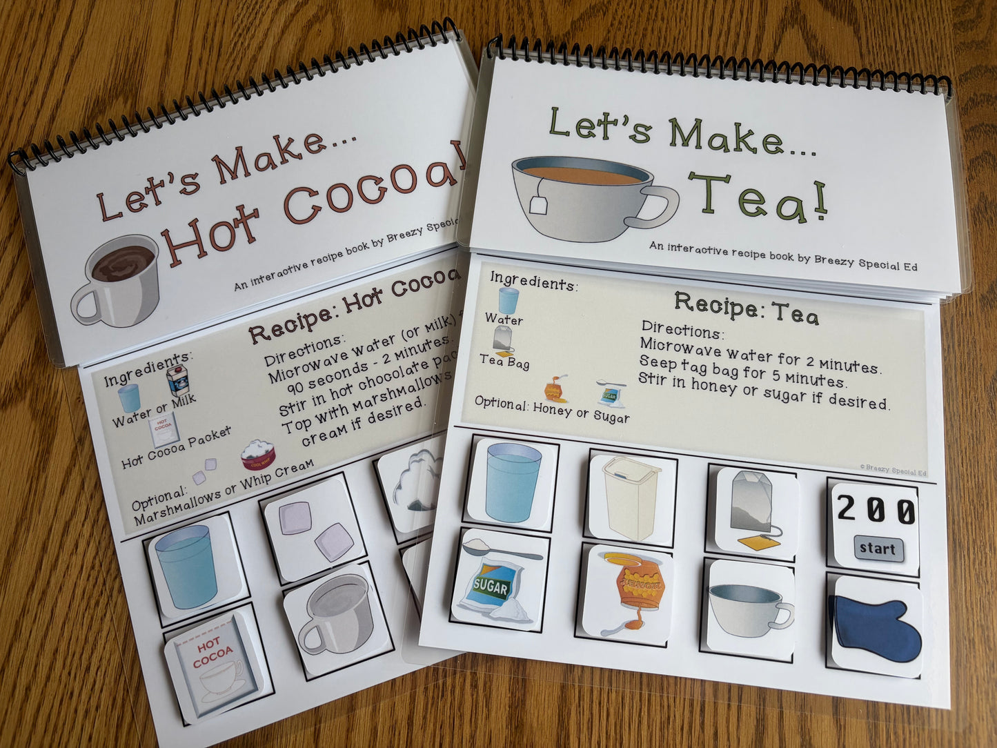 Interactive Cooking Lessons/Visual Recipes: Hot Cocoa and Tea - Fully Prepped