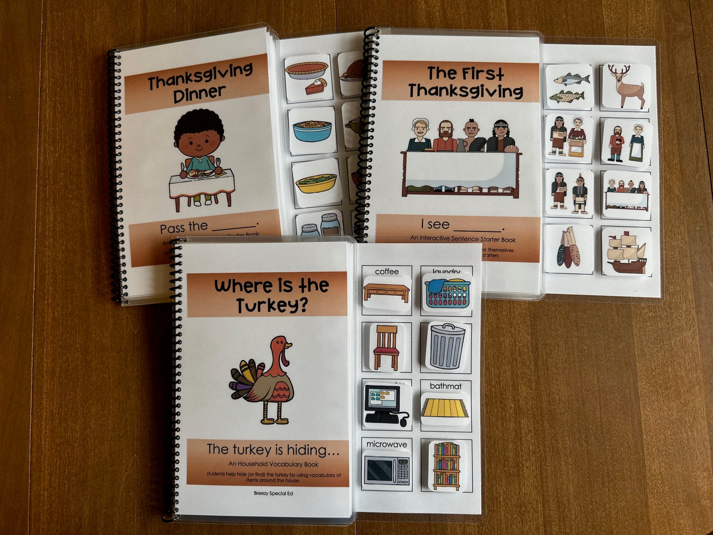 Thanksgiving Interactive Fully Prepped Adapted Books for Special Education