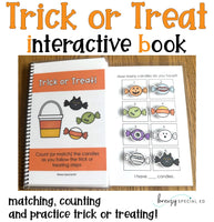 Halloween Trick or Treat Interactive Book for Special Education