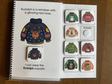 Adapted Christmas sweater book with Christmas characters for special education
