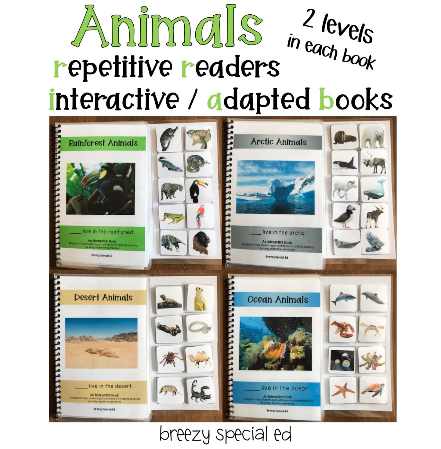 Animal Habitats - Repetitive Readers Interactive (Adapted) Books for Special Ed