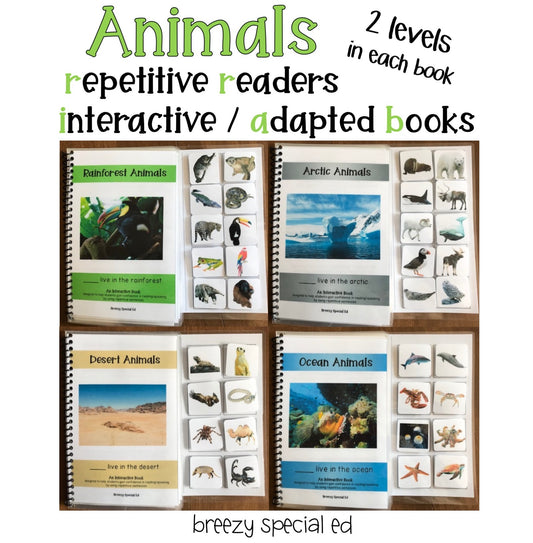 Animal Habitats - Repetitive Readers Interactive (Adapted) Books for Special Ed