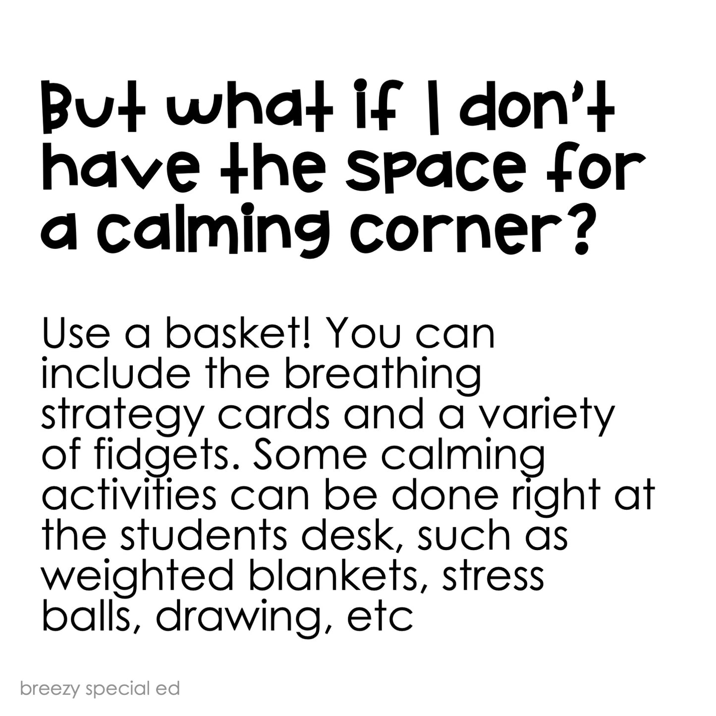 Calm Down Center Visuals for Deep Breathing and Sensory Regulation