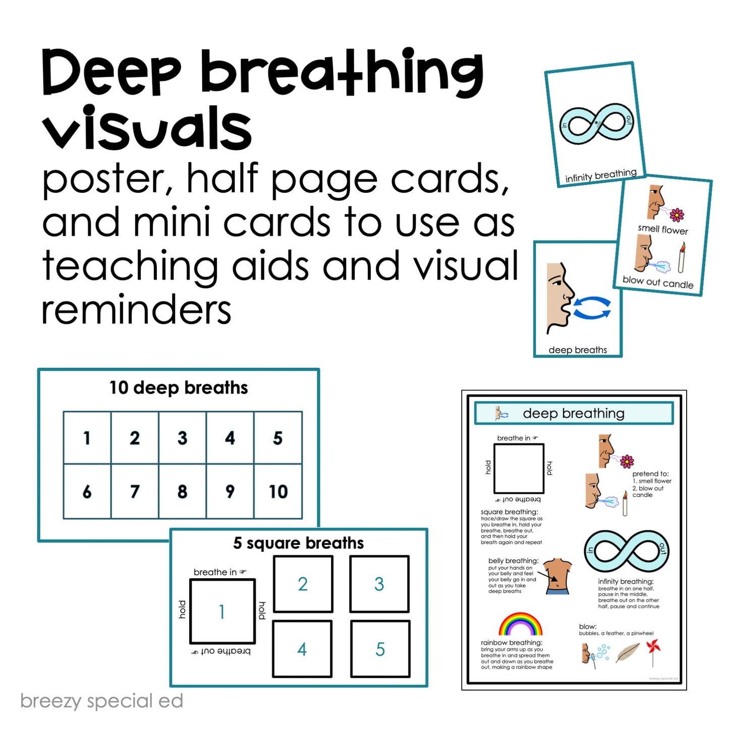 Calm Down Center Visuals for Deep Breathing and Sensory Regulation