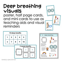 Calm Down Center Visuals for Deep Breathing and Sensory Regulation