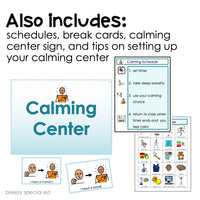 Calm Down Center Visuals for Deep Breathing and Sensory Regulation