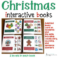 Christmas Interactive Adapted Books for Special Education Set 3