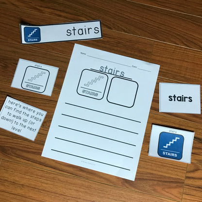 Special education materials with community signs journals