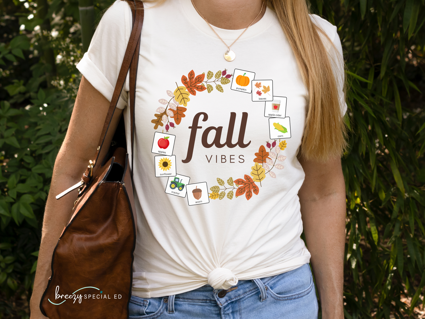 Fall Vibes with symbols | Special Education Teacher Tee | ABA | Speech Therapist Tshirt