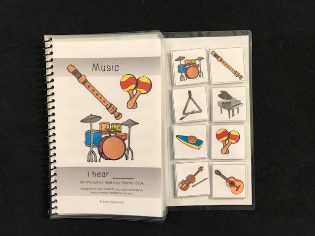 Farm Animals and Musical Instruments Sentence Starter Adapted Books (I Hear) - Fully Prepped