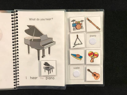 Farm Animals and Musical Instruments Sentence Starter Adapted Books (I Hear) - Fully Prepped