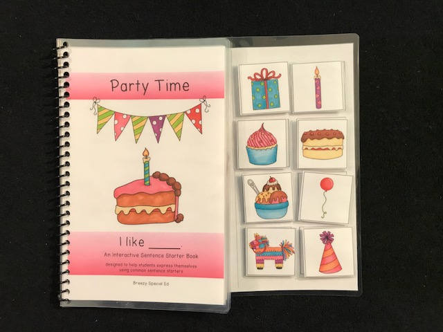 Technology and Party Time Sentence Starter Adapted Books (I Like) - Fully Prepped