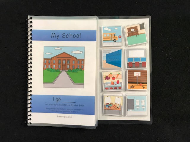 My Community and My School Sentence Starter Adapted Books (I go) - Fully Prepped