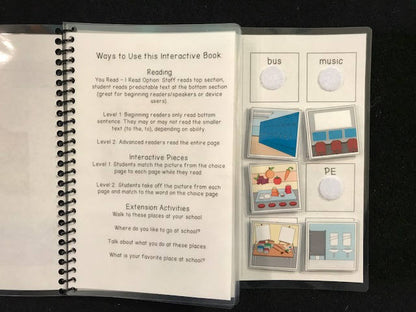 My Community and My School Sentence Starter Adapted Books (I go) - Fully Prepped