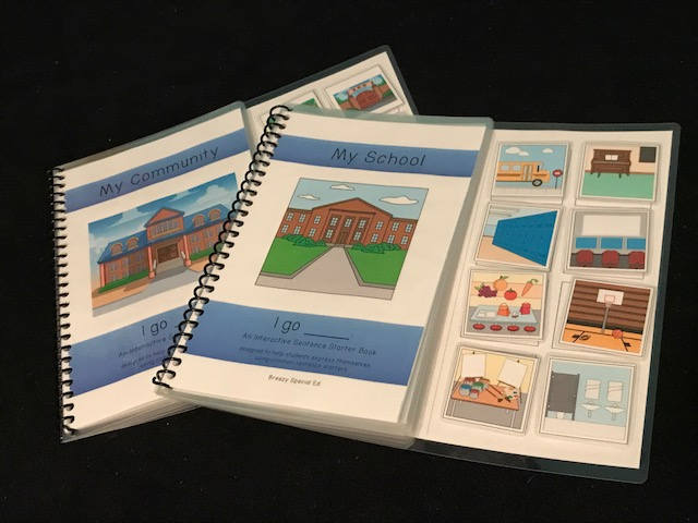 My Community and My School Sentence Starter Adapted Books (I go) - Fully Prepped
