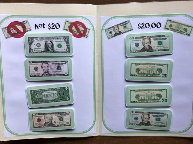 Money (Bills) ID / Sorting File Folders for Special Education- Fully Prepped