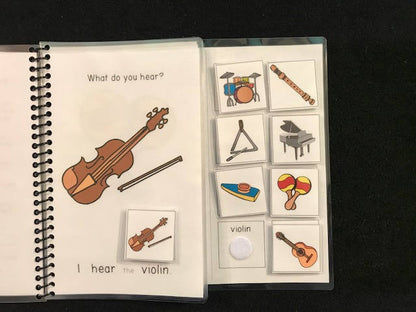 Farm Animals and Musical Instruments Sentence Starter Adapted Books (I Hear) - Fully Prepped