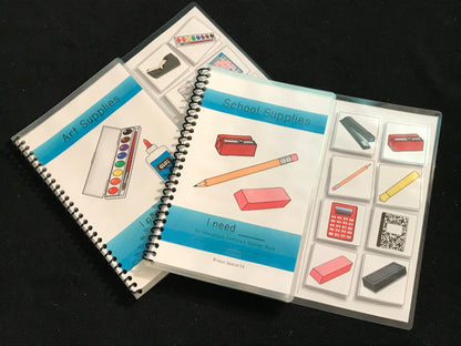 School and Art Supplies Sentence Starter Adapted Books (I Need) - Fully Prepped