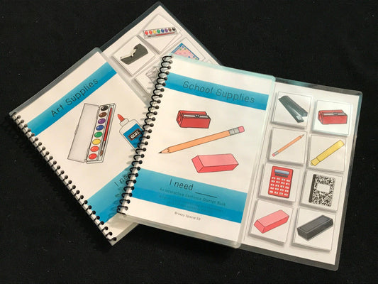 School and Art Supplies Sentence Starter Adapted Books (I Need) - Fully Prepped