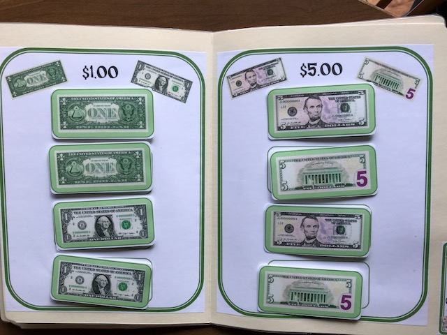 Money (Bills) ID / Sorting File Folders for Special Education- Fully Prepped