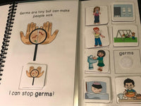 Germs and Washing Hands Interactive/Adapted Books for Special Ed