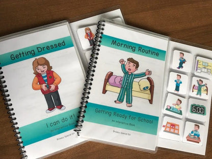 Morning Routine and Getting Dressed Interactive/Adapted Books for Special Ed - Fully Prepped