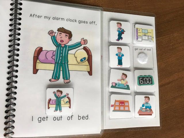 Morning Routine and Getting Dressed Interactive/Adapted Books for Special Ed - Fully Prepped