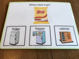 Visual Task Cards - Where Do We Store Food? - Fully Prepped