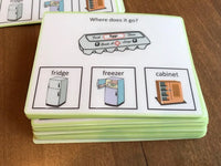 Visual Task Cards - Where Do We Store Food? - Fully Prepped