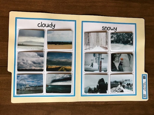 Weather Life Skills File Folders  (9 pk) - Fully Prepped