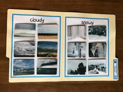 Weather Life Skills File Folders  (9 pk) - Fully Prepped
