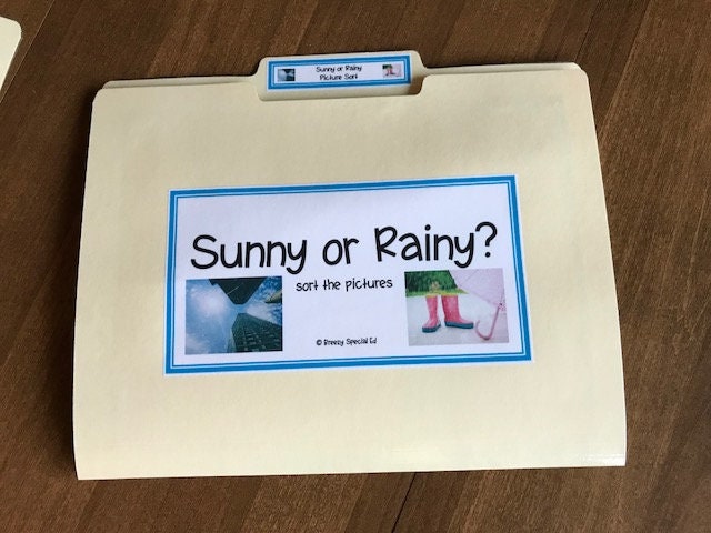 Weather Life Skills File Folders  (9 pk) - Fully Prepped