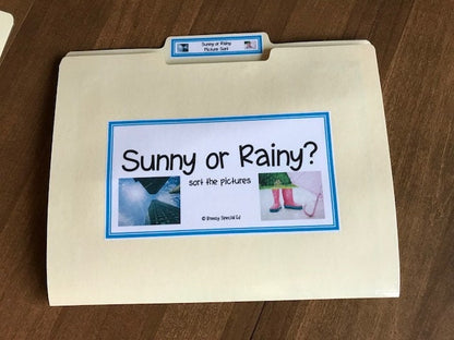 Weather Life Skills File Folders  (9 pk) - Fully Prepped