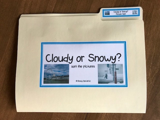 Weather Life Skills File Folders  (9 pk) - Fully Prepped