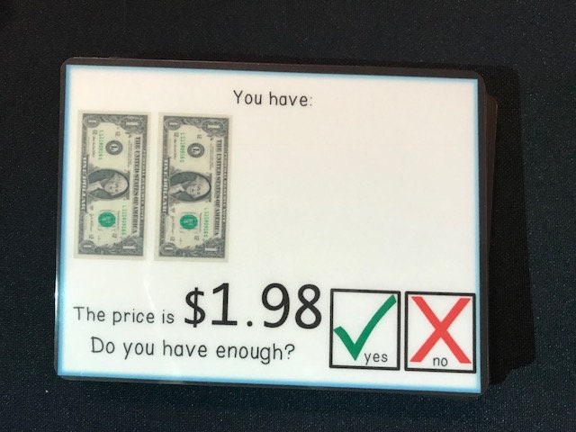 Do you have enough money? Money Math Task Cards for special education (Level 1) - Fully Prepped