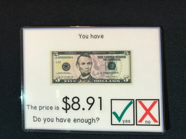 Do you have enough money? Level 2 - Money Math Task Cards for special education - Fully Prepped