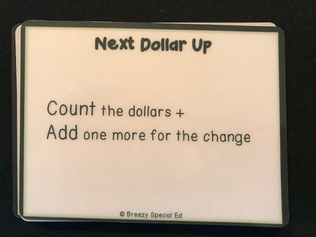 Next Dollar Up - Money Math Task Cards for Special Education - Fully Prepped