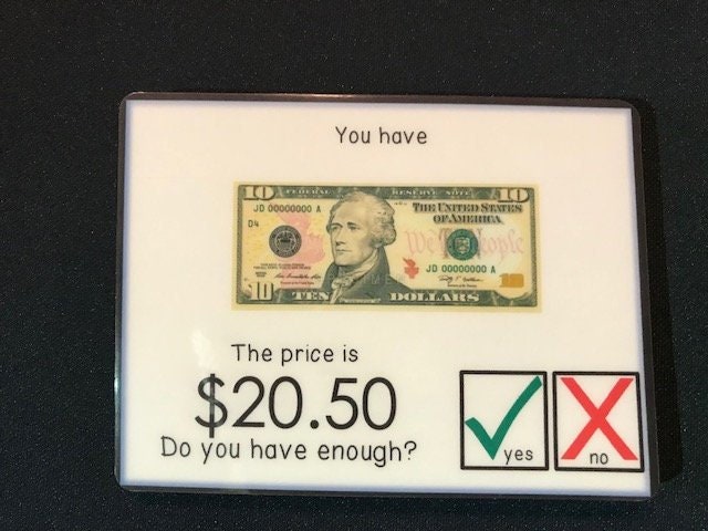 Do you have enough money? Level 2 - Money Math Task Cards for special education - Fully Prepped