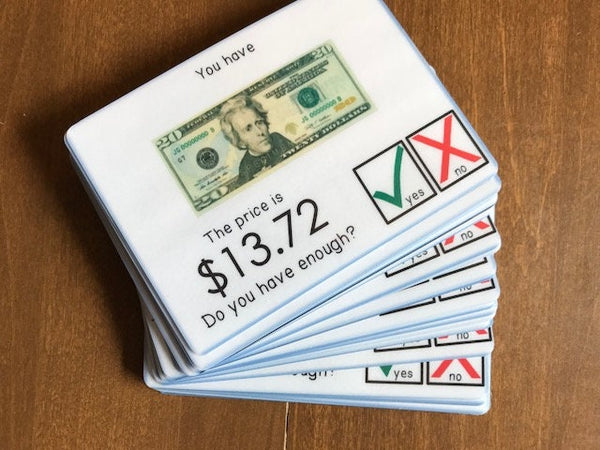 Do you have enough money? Level 2 - Money Math Task Cards for special education - Fully Prepped
