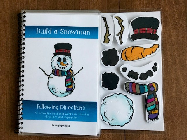 Christmas Adapted Books Following Directions + Sequencing for Special Ed - Fully Prepped