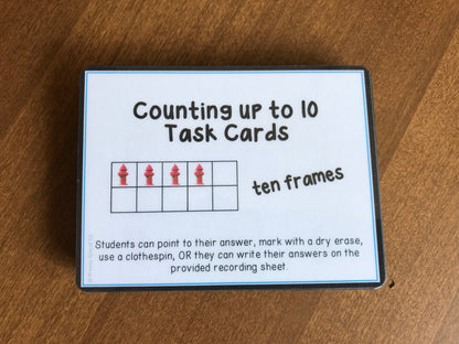 Counting up to 10 Visual Task Cards (Autism and Special Education) 2 sets of 40 cards