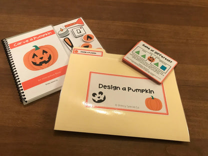 Pumpkin Jack-O-Lantern Adapted Book, Task Cards, and MORE for Special Education Bundle - Fully Prepped