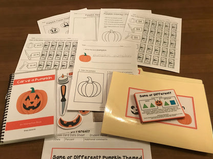Pumpkin Jack-O-Lantern Adapted Book, Task Cards, and MORE for Special Education Bundle - Fully Prepped