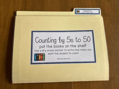 Counting File Folders for Special Education 9 pk - Fully Prepped